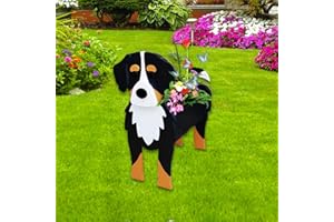 strolfay Bernese Mountain Dog Planter Plant Pots,Cute Garden Dog Flower Planter,Dog Planters Birthday Gifts for Women,Office,Indoor/Outdoor Decor（9.45 * 5.75 * 12.2in）