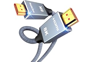 Capshi 8K HDMI Cable 2.1, 3.3ft High Speed, 4K@120Hz for PS5, PS4, Xbox, Monitor, UHD TV, PC, 2K@240Hz, 165Hz, 144Hz, HDCP 2.2&2.3, eARC, 48Gbps, HDR, Ethernet, Braided, Short