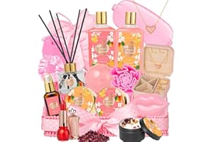 Mothers Day Gift Basket for Mom, Gifts for Women - 23-Piece Bath and Body Spa Gift Basket for Women, Spa Kit, Self Care Kit w