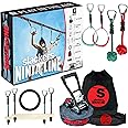 Slackers Ninjaline - 36' Intro Kit - Includes 7 Hanging Attachments - Best Outdoor Ninja Warrior Training Equipment For Kids - Build Your Very Own Backyard Obstacle Course - Rated Ages 5+