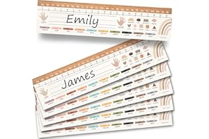 HADLEY DESIGNS 25 Boho Desk Name Plates for Classroom - Classroom Name Tags for Desk, Desk Name Tags for Classroom, Student Name Tags for Desks, Student Name Plates for Desks Classroom, Name Plate for Desk Kids