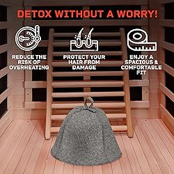 LifePro Wool Sauna Hat - Traditional Russian Banya