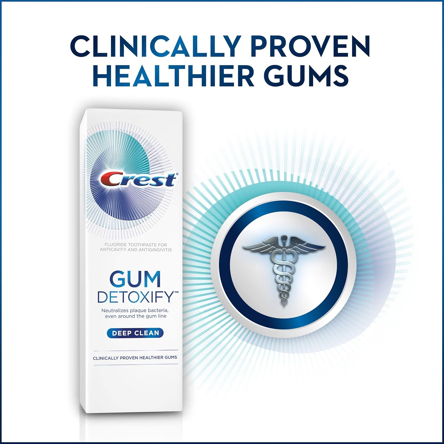 Crest Toothpaste Gum Detoxify Deep Clean, 4.1oz (Pack of 3) : Beauty