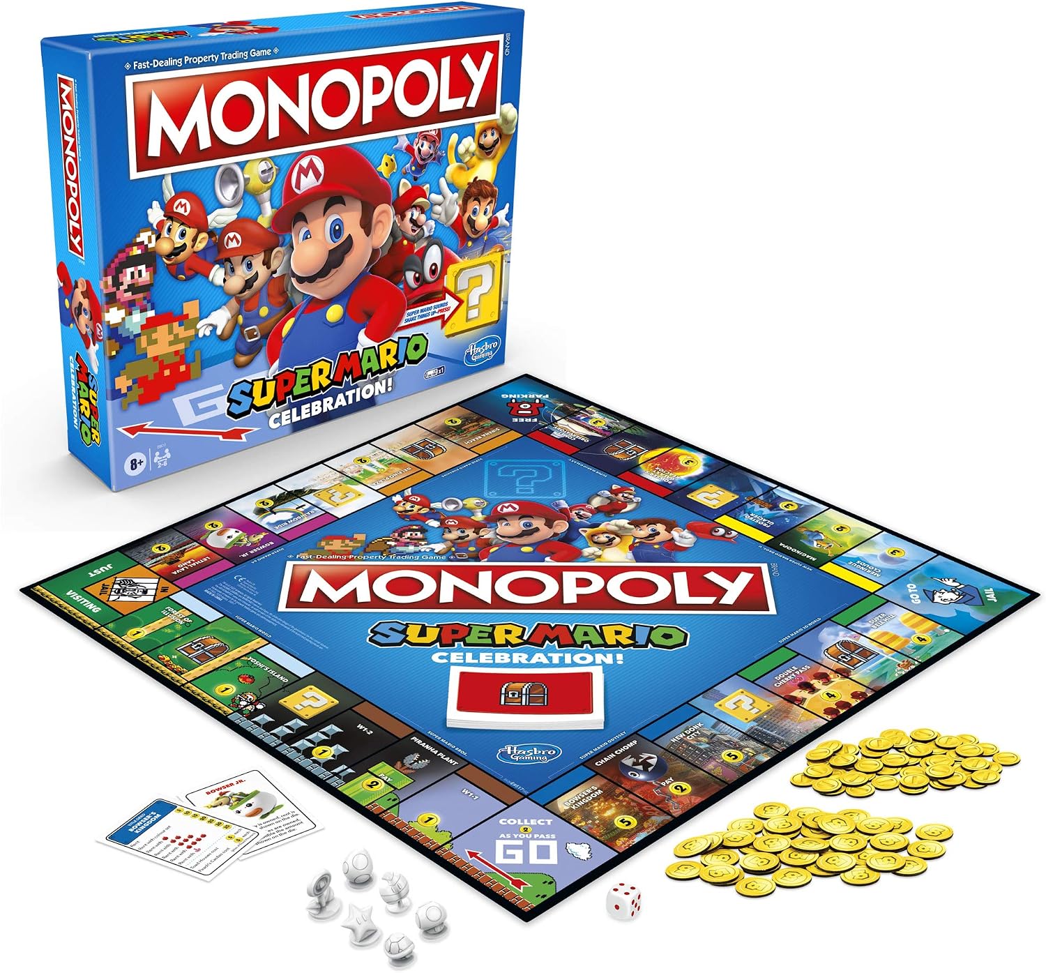 Monopoly Super Mario Celebration Edition Board Game for Super Mario Fans for Ages 8 and Up With Video Game Sound Effects, Multicolor - Image 3