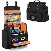 HODRANT Tactical Camp Kitchen Organizer, Large Camping Utensil Storage Bag with Paper Towel Holder & Multi Pockets, Hanging Cookware Caddy for Outdoor BBQ Cooking Essentials, Bag Only