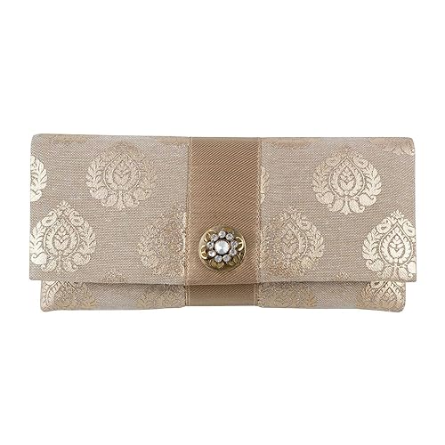 Women GOLD Synthetic Clutch (38-4250MY)