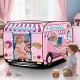 deAO Ice Cream Truck Foldable Play Tent for Indoor Outdoor Playhouse Kids 3 4 5 view 6