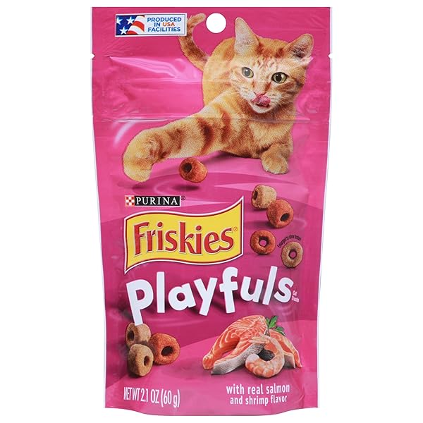 FRISKIES, CAT TREATS PLAYFULS SALMON & SHRIMP, 2.1...