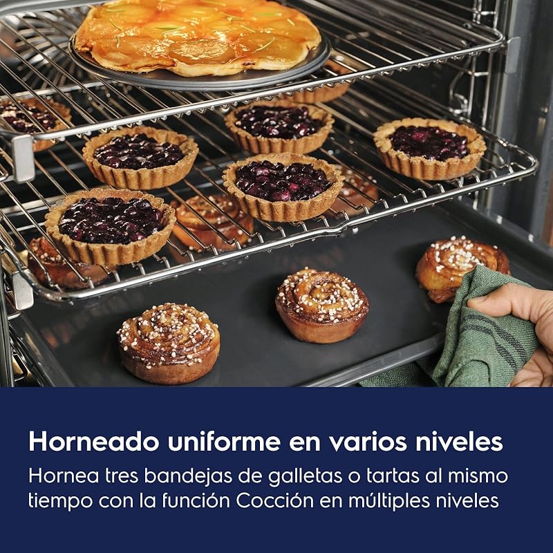 Horno Eléctrico Empotrable, EOF6P54TX, Pirolítico, 72 L