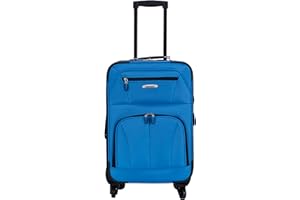 Rockland Pasadena Softside Spinner Wheel Luggage, Blue, Carry-On 20-Inch