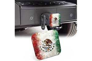 NITAHHHY 2" Trailer Hitch Cover,Vintage Mexico Flag Rubber Towing Hitch Tube Cover Hitch for Men Women, Sturdy Receivers Plug Accessories for Pickups Trucks Cars