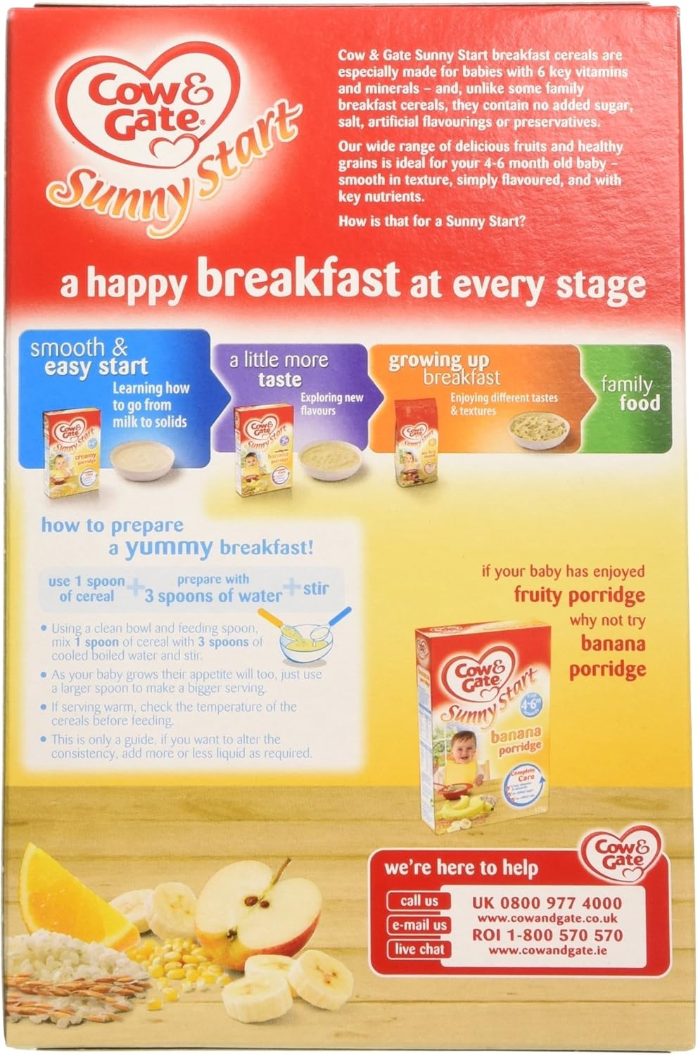 cow and gate fruity porridge