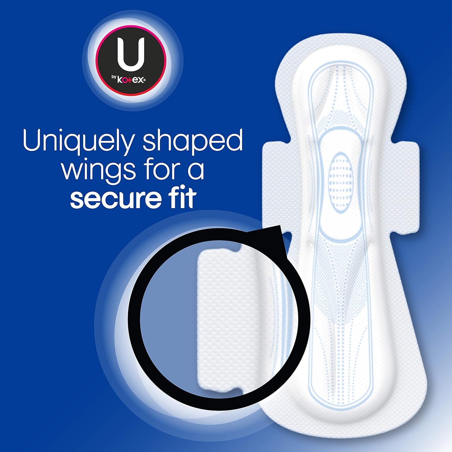 U by Kotex Security Feminine Maxi Pad with Wings, Overnight, Extra Heavy, Unscented, 24 Count (2 Packs of 12) (Packaging May Vary): Health & Personal Care