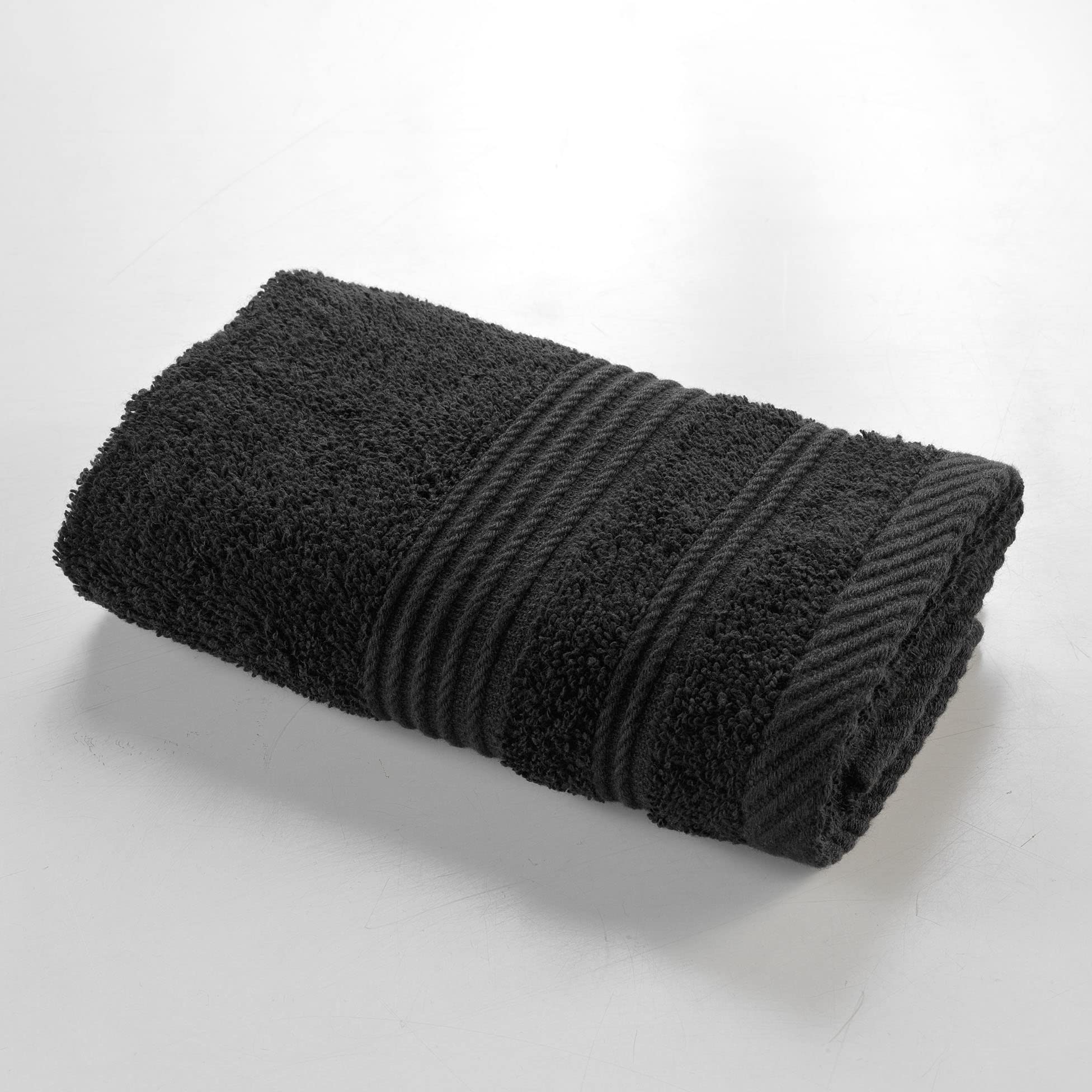 Douceur d'Intérieur, Tendresse Guest Towel (30 x 50 cm) Black Sponge Plain