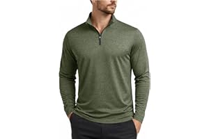 Boladeci Men's Quarter Zip Sweater Fleece Lined Long Sleeve Lightweight Athletic 1/4 Zip Pullover Golf Shirts