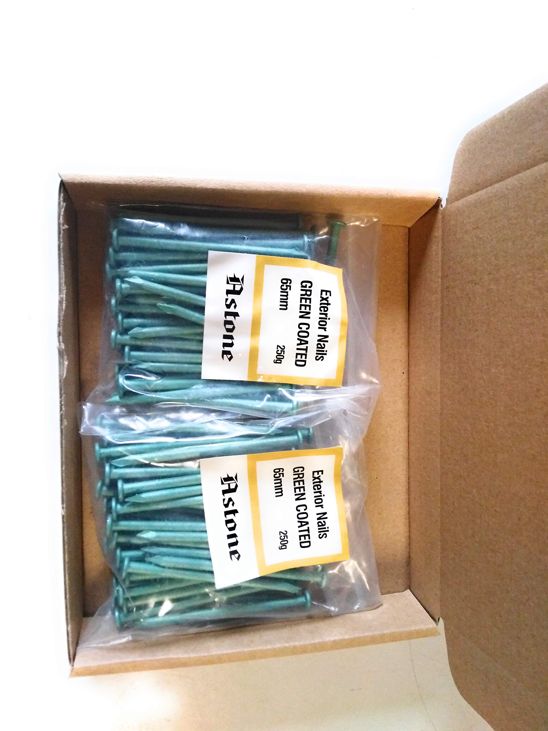 Astone Green Coated Exterior Nails (500g x 65mm)
