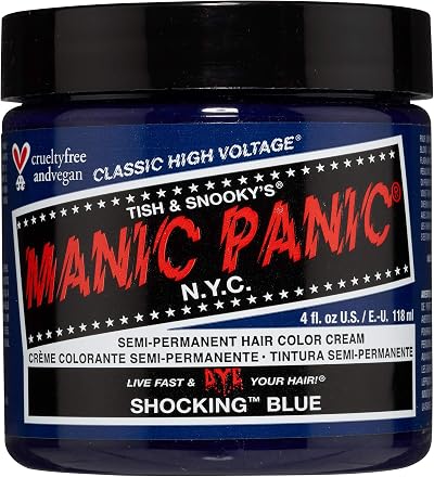 Manic Panic High Voltage Classic Cream Colour Hair Dye Shocking Blue 118ml