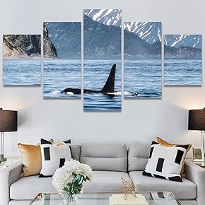 SIGNWIN 5 Panel Canvas Wall Art Modern Art...