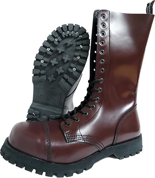 Boots & Braces England Men´s 14 Eye Oxblood Steel Toe Rangers Boots