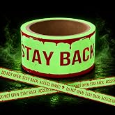 Halloween Alien Access Denied Caution Tape, Glow in the Dark, 32.8 Feet | 1.9 Inch Wide Stay Back Warning Tape for Doors, Yards, Haunted Houses, Parties and DIY Displays