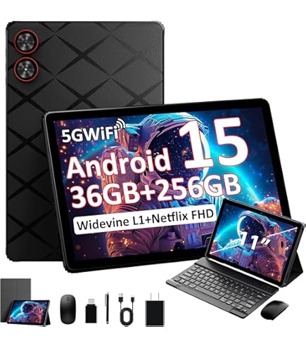 Tablet 2025 Android 15 Tablet with Gemini AI, 11 Inch FHD