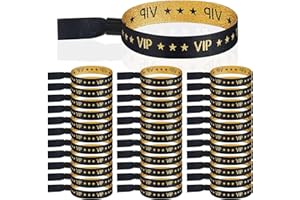 Tigeen 100 Pcs VIP Wristbands Cloth for Events Party VIP Bracelets for Wedding Concert Fair