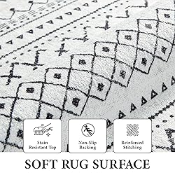 Area Rug Living Room Rugs 5x7 - Large Soft Boho