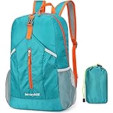levayhill 25L Foldable Hiking Backpack Lightweight Packable Basic-Daypack Collapsible Bag Water-Resistant Travel Men Women Camping Cycling Outdoor (Lake Blue)