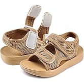 GUAGUA PRINCE Toddler Sandals with Adjustable Straps, Non-Slip Water Shoes for Boys & Girls, Breathable Mesh Baby Walking Sandals for Pool