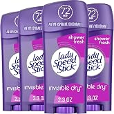 Lady Speed Stick Antiperspirant Deodorant, Shower Fresh, 2.3 oz (4 Pack) | Sweat and Odor Protection, Underarm Antiperspirant for Women, Everyday Use, Active Lifestyles, Personal Care Product