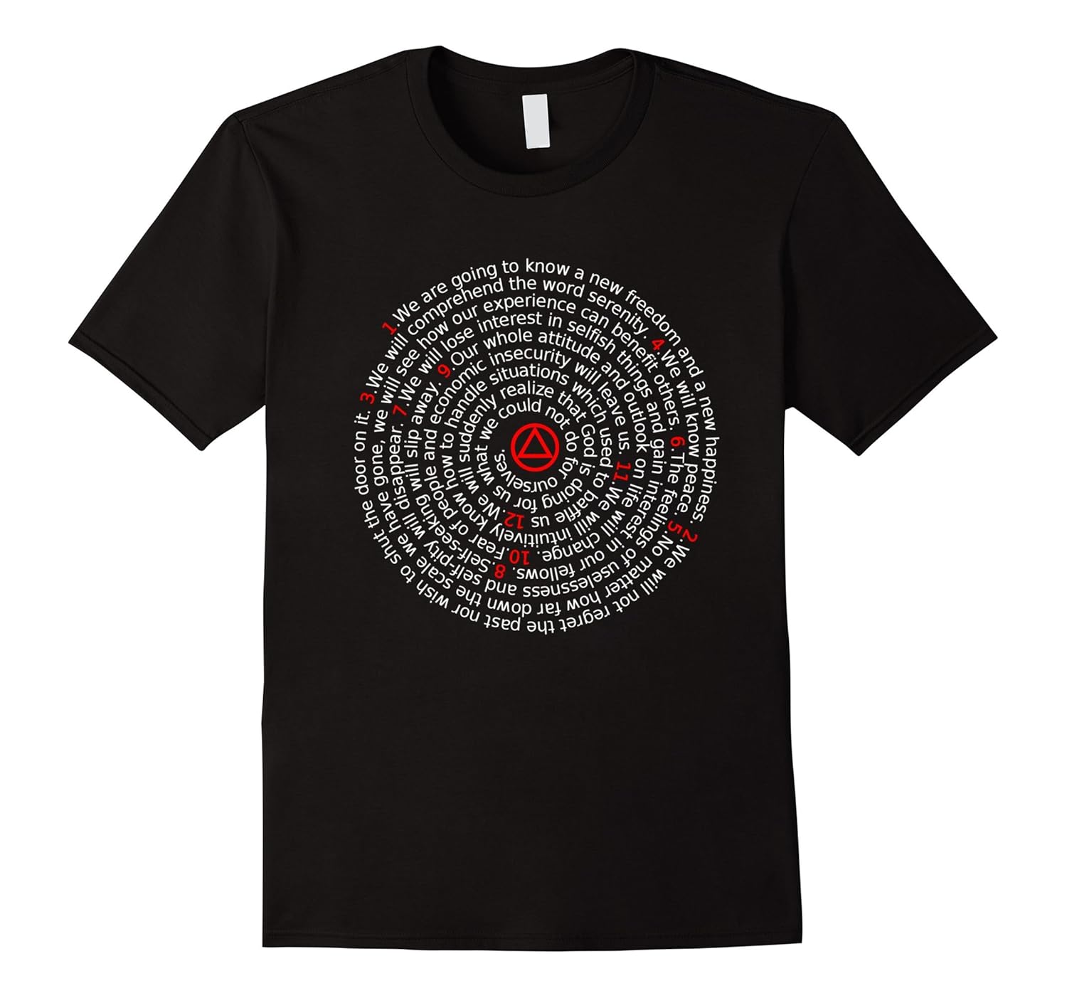 The Twelve Promises AA 12 Step Recovery T Shirt CD Canditee