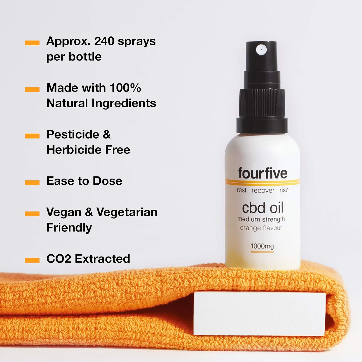 fourfive CBD Oil Spray, 2000mg Cannabidiol, Natural/Unflavoured, 30ml - Image 3