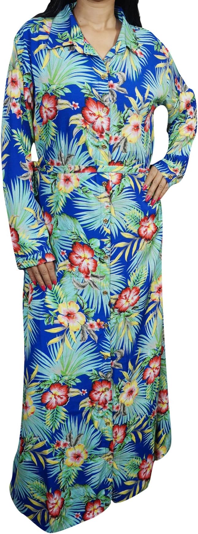 Women Maxi Dress Floral Night Gown Casual Boho Evening Home Dresses Large