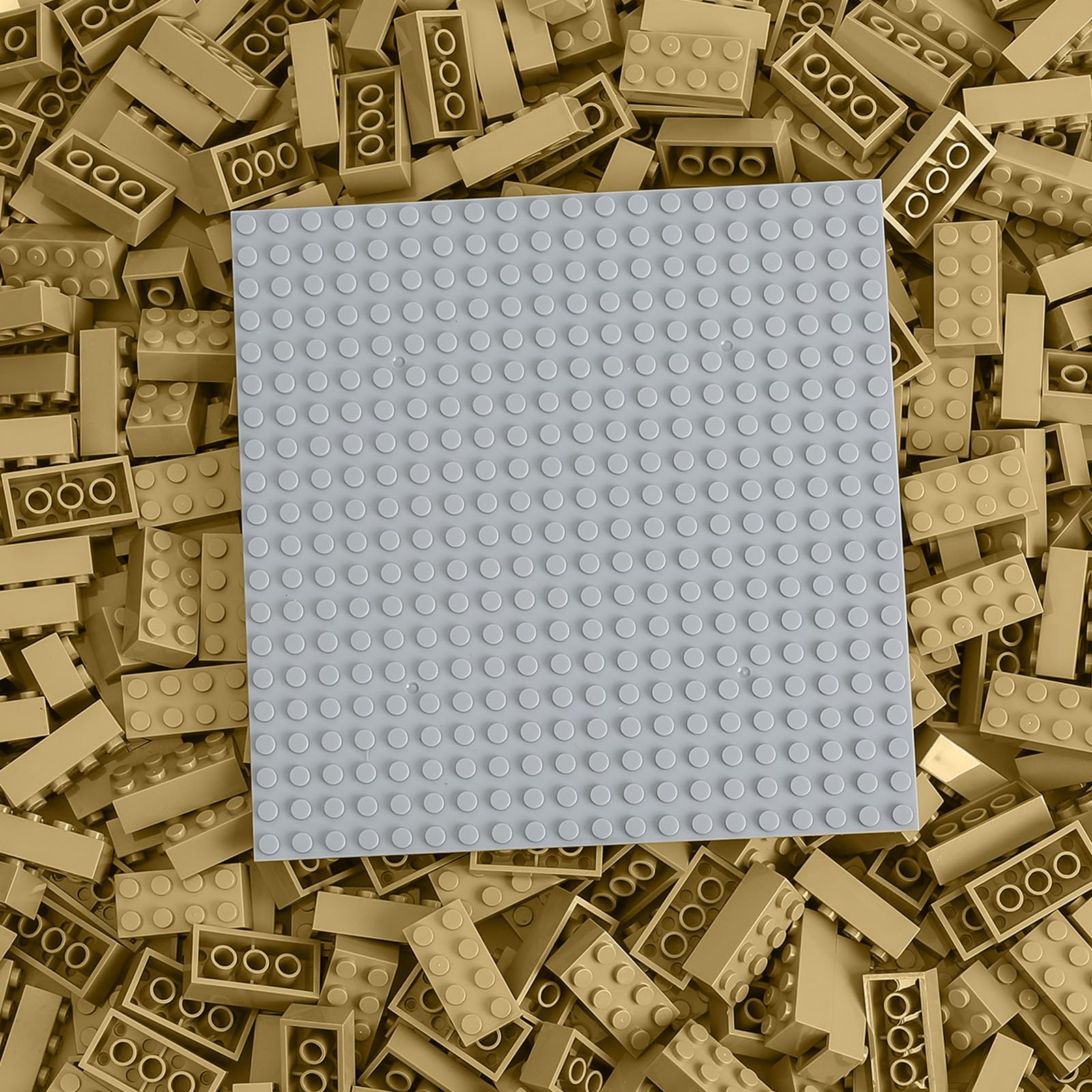 HUIZDQ 500 Piece Classic Building Bricks and 1 Gray Baseplate, 2x4 Bricks Bulk Creative Building Toys, Blocks Bulk for Kids Ages 6+, Sand Image HUIZDQ 500 Piece Classic Building Bricks and 1 Gray Baseplate, 2x4 Bricks Bulk Creative Building Toys, Blocks Bulk for Kids Ages 6+, Sand Image