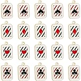 Framendino, 20 Pack Enamel Poker Playing Card Charms Gold Rectangle Connector Pendants for Jewelry DIY Making 4 Styles