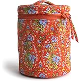 Vera Bradley Women's Premium Cotton Upright Cosmetic Organizer, Garden Paisley, One Size