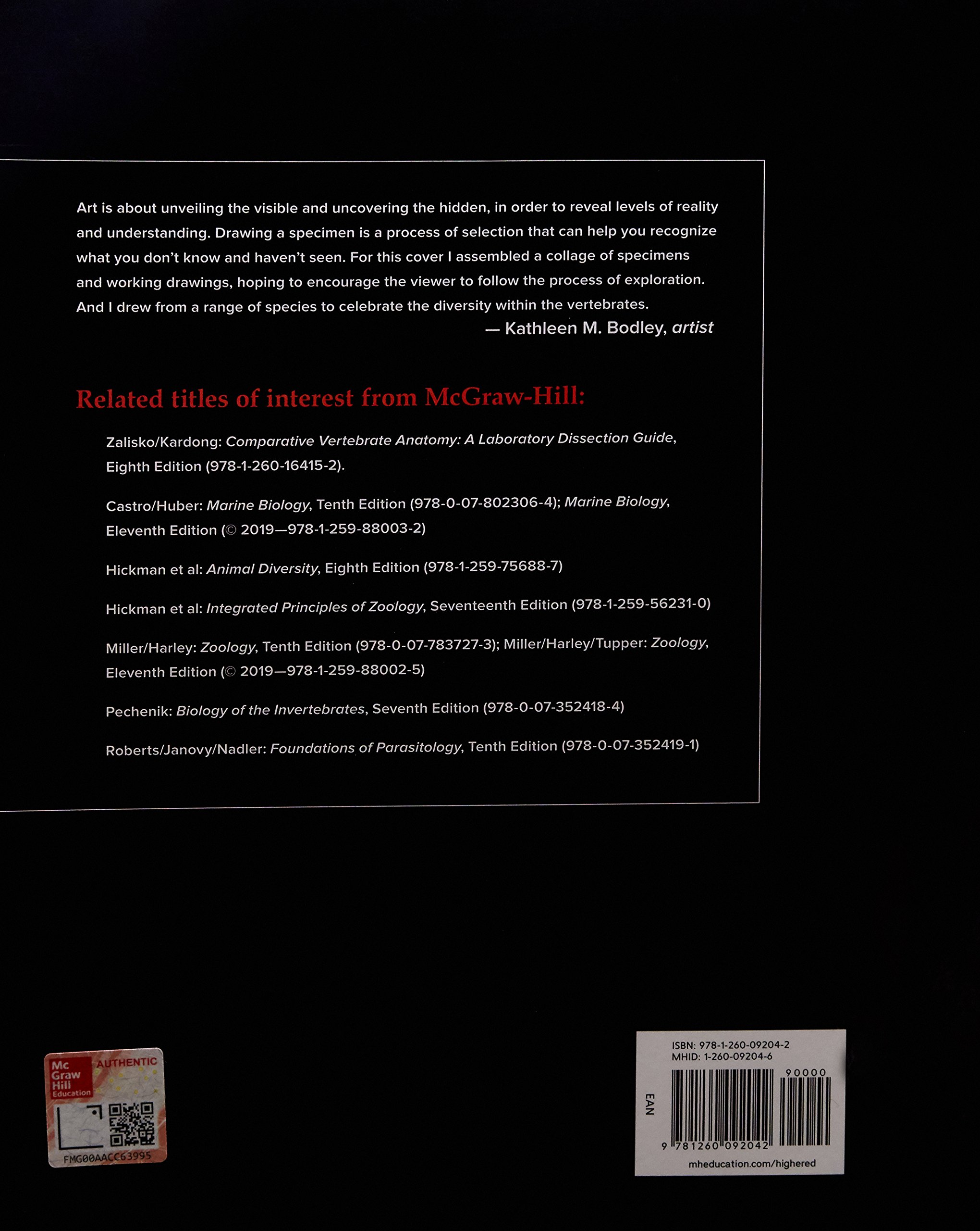 Vertebrates: Comparative Anatomy, Function, Evolution: NA: 9781260092042:  Amazon.com: Books