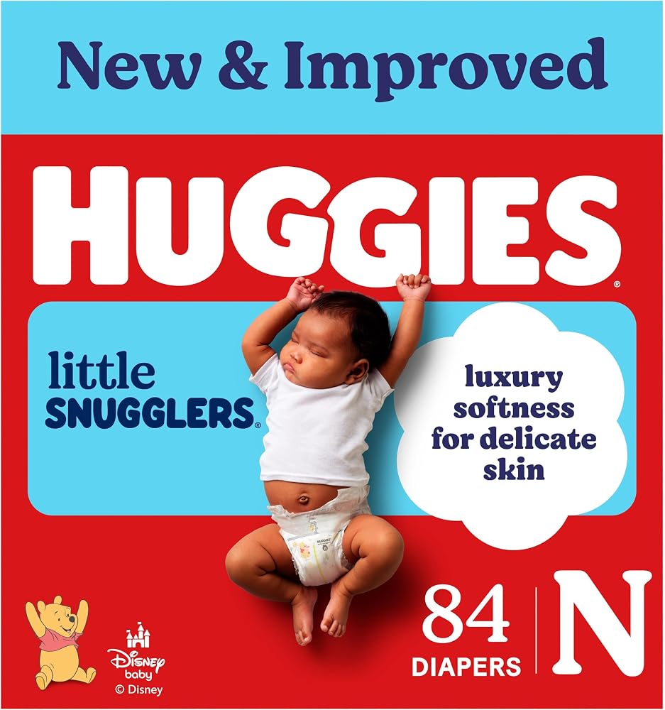 Huggies Little Snugglers Newborn Diapers, 84 Count