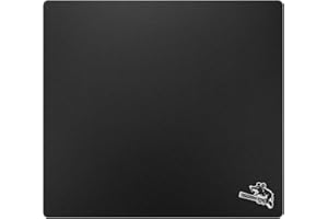 SIROOLAC Glass Gaming Mouse Pad 320mm x 360mm FPS Game Special Tempered Glass Durable 3mm Thickness Accurately and Quickly Shoot Opponents (320mm x 360mm, Black)