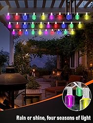 25FT Outdoor Christmas LED String Lights, Vintage