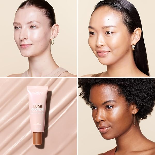 L’OREAL PARIS MAKEUP TRUE MATCH LUMI GLOTION, NATURAL GLOW ENHANCER, ILLUMINATOR HIGHLIGHTER, BRONZING DROPS FOR A SUN-KISSED GLOW, 901 FAIR