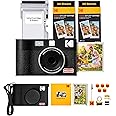 KODAK Mini Shot 2 ERA 4PASS 2-in-1 Instant Camera and Photo Printer (Black, Camera + Initial 8 Sheets + 60 Sheets + Accessories)