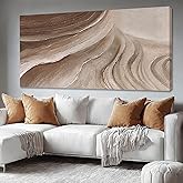 MLART99 Large Beige Brown Abstract Canvas White Artwork with Neutral Textured Wall art for Bedroom Living Room Office Modern Minimalist Wall Decor 29x58 Inch