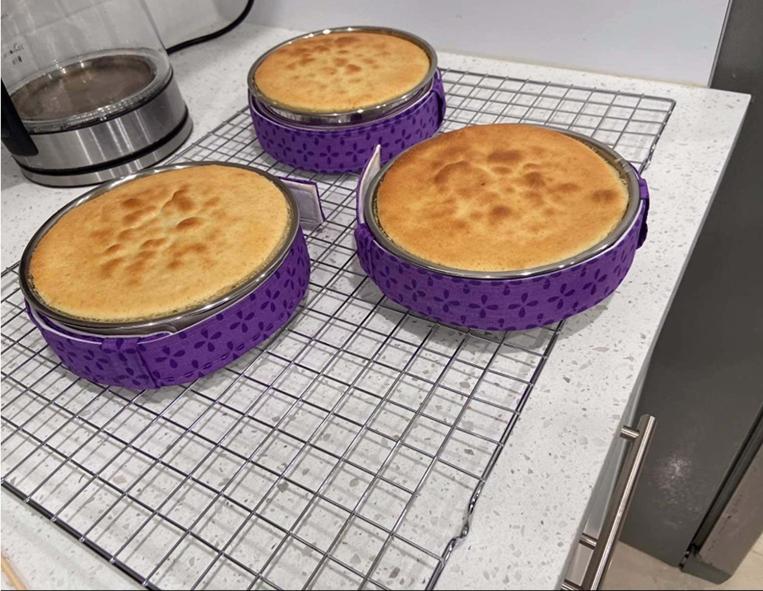 Winerming 4Piece Bake Even Strip,Cake Pan Strips,Cake Pan Dampen