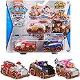 PAW PATROL True Metal 3 Pack of 3 Skye, Chase and Marshall 1:55 Scale Metal Toy Cars for Ages 3 and Up with Off Road Mud Decor