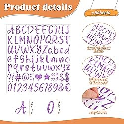 648 PCS Letter Stickers Glitter Alphabet Stickers