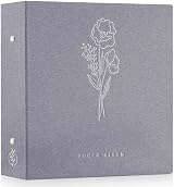 Lanpn Photo Album 6x4 Linen 100 Pockets 1000 Pages Grey 34x31.5x9cm