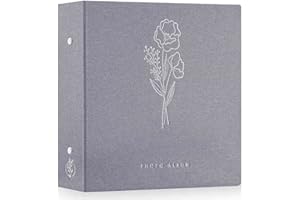Lanpn Photo Album 4x6 600 Pockets Photos, Linen Cover Large Picture Albums Holds 600 Horizontal and Vertical Photos Grey