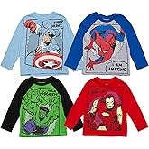 Marvel Avengers 4 Pack Long Sleeve T-Shirts Toddler to Big Kid