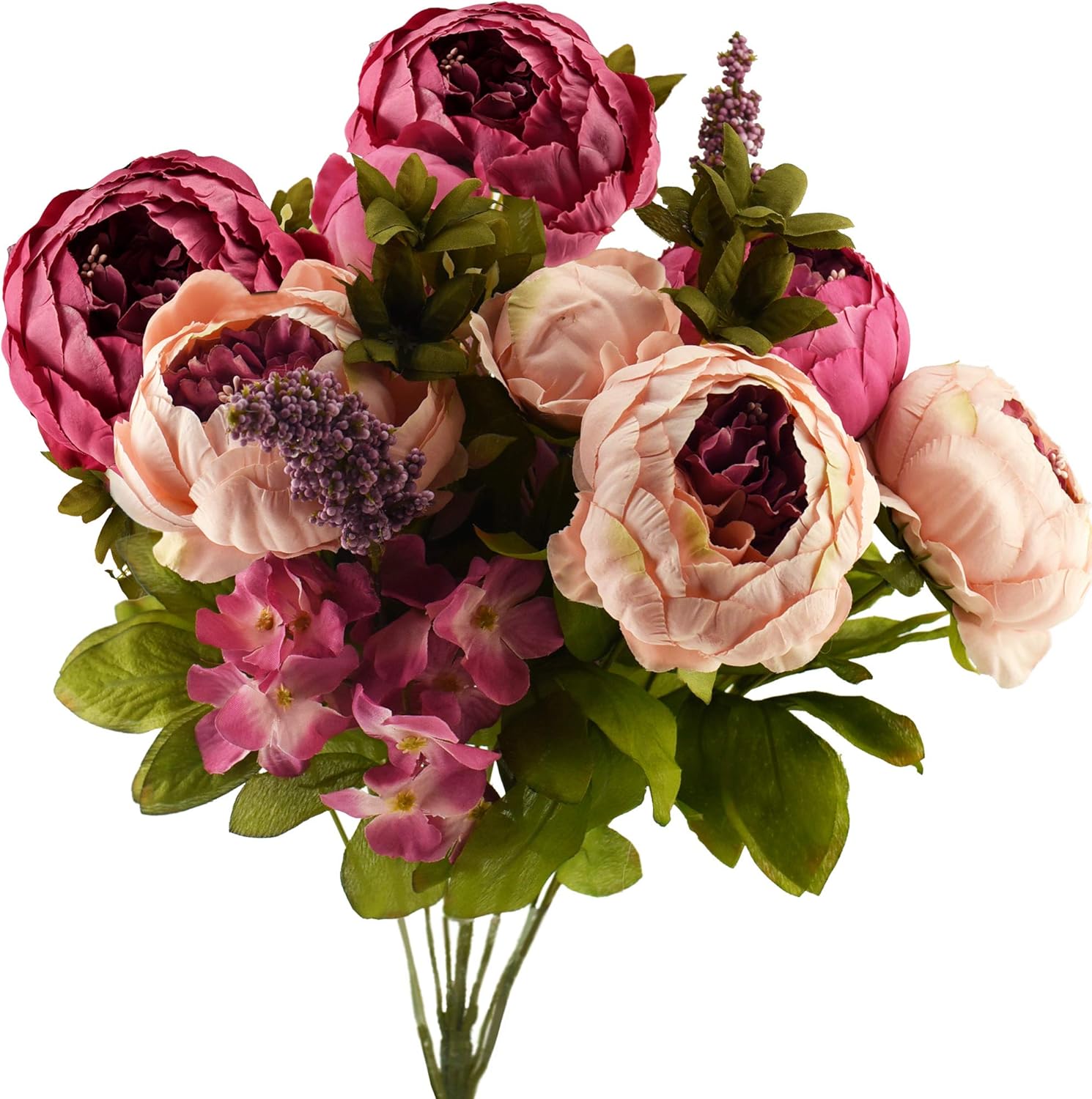 Flowers Fiveseasonstuff Nude Pink Silk Peonies Artificial Flower Bouquet Home Living